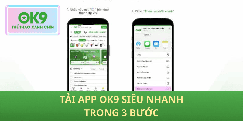 Tải App OK9 Siêu Nhanh Trong 3 Bước